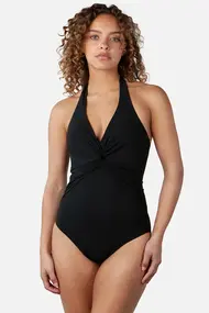 BARTS SOLID HALTER SHAPING ONE PIECE