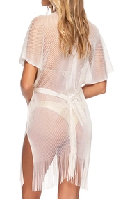 LULI FAMA FINGE SHORT CAFTAN