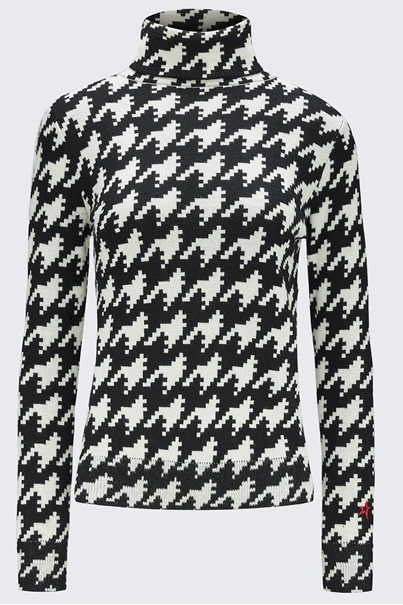 PERFECT MOMENT HOUNDSTOOTH TURTLE NECK SWEATER