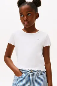 TOMMY HILFIGER ESSENTIAL RIB TOP SS