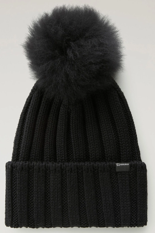 WOOLRICH BEANIE CASHMERE POM-POM