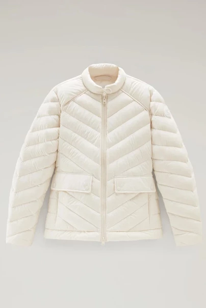 WOOLRICH CHEVRON QUILTED SHORT JACKET