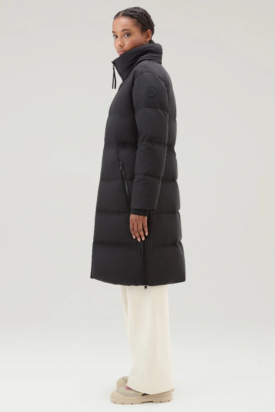 WOOLRICH MATT STRETCH LONG PUFFER PARKA