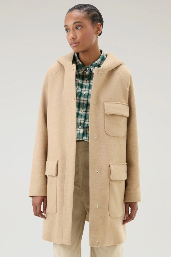 WOOLRICH SIDELINE 2IN1 WOOL PARKA