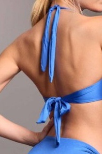 Nocciola Halterneck Bikini Blu