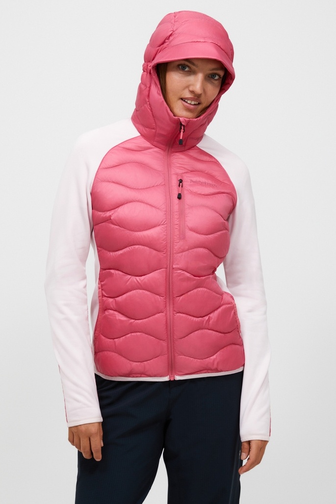W Helium Hybrid Down Hood Jacket Mountain Blush/frosted Blossom