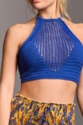 Manilla Crop Top Blu