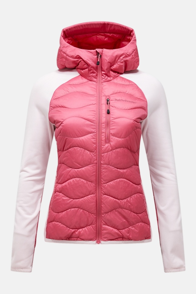 W Helium Hybrid Down Hood Jacket Mountain Blush/frosted Blossom