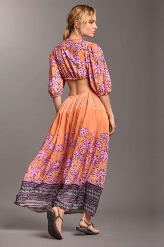 Rose Cut Out Maxi Dress Mlt